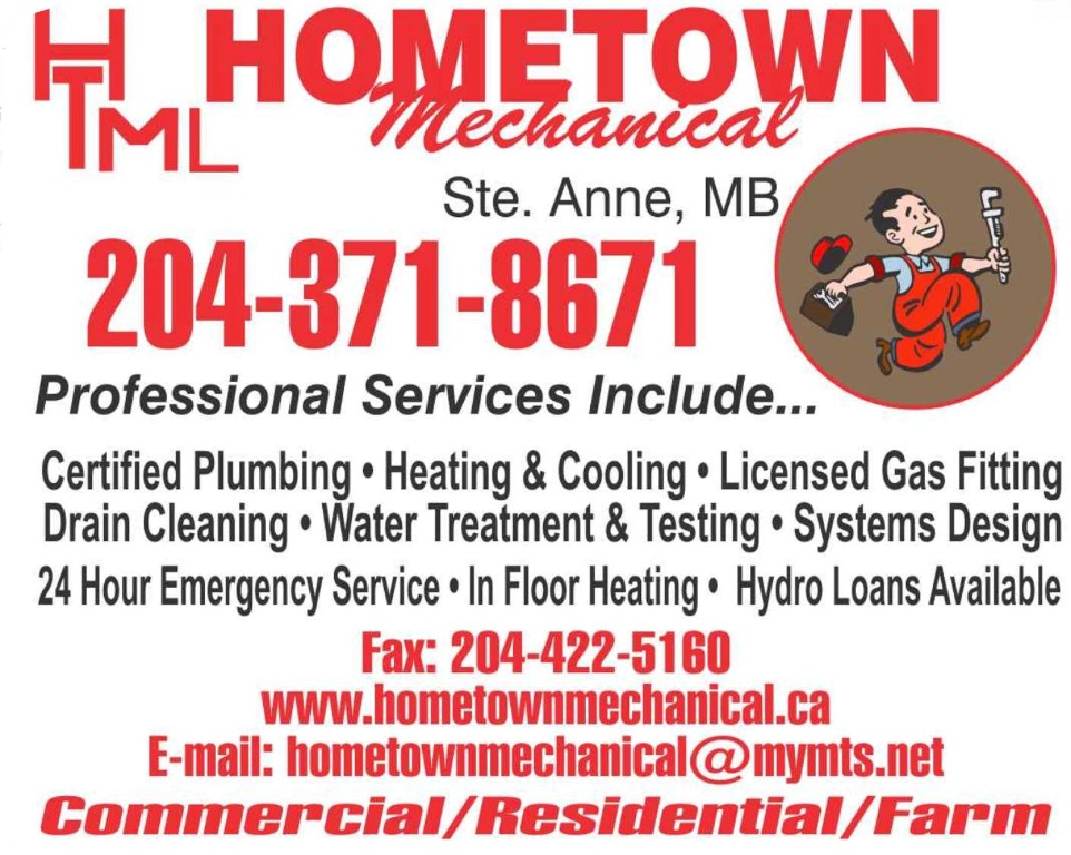 Hometown Mechanical | 100 MB-210, Ste Anne, MB R5H 1E4, Canada | Phone: (204) 371-8671