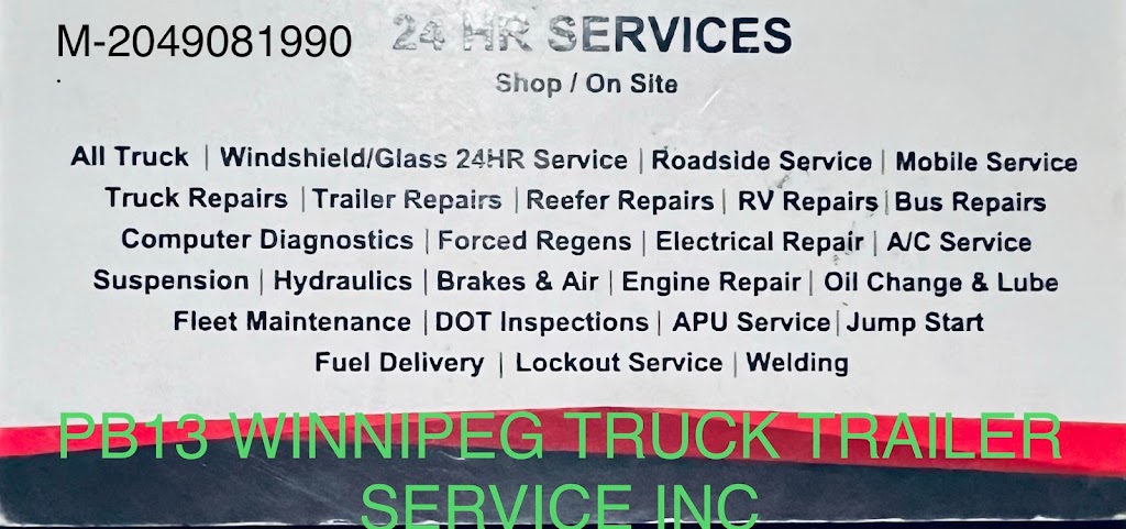 PB13 WINNIPEG TRUCK TRAILER SERVICE INC | 98 Inglis St, Winnipeg, MB R2R 0X9, Canada | Phone: (204) 908-1990