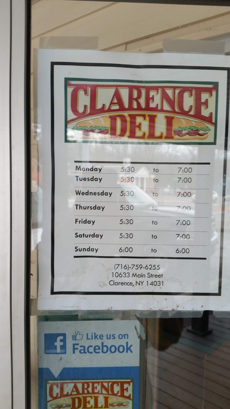 Clarence Deli | 10633 Main St, Clarence, NY 14031, USA | Phone: (716) 759-6255