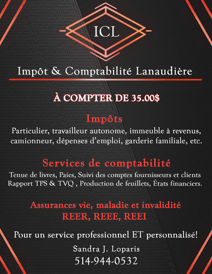 Impôt & comptabilité Lanaudière | 2005 Rue de la Dame, Saint-Lin - Laurentides, QC J5M 1T2, Canada | Phone: (514) 944-0532