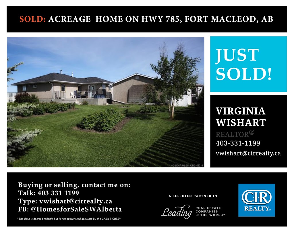 CIR Realty - Virginia Wishart, Fort Macleod Realtor | 257 24 St Unit K, Fort Macleod, AB T0L 0Z0, Canada | Phone: (403) 331-1199