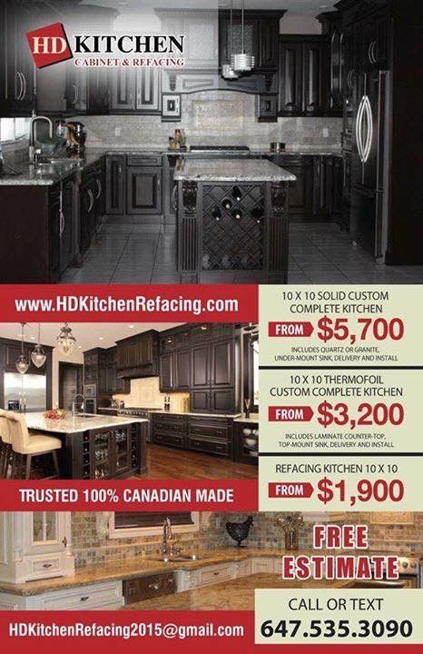 hd kitchen refacing | 140 Milner Ave, Scarborough, ON M1S 3R3, Canada | Phone: (647) 535-3090