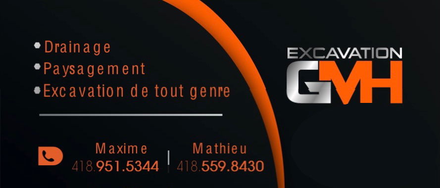 Excavation GMH | 97 Rue Kildare, Sainte-Brigitte-de-Laval, QC G0A 3K0, Canada | Phone: (418) 559-8430