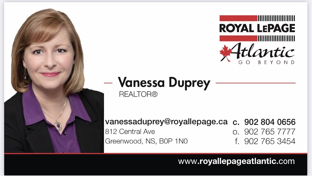 Vanessa Duprey @ Royal LePage Atlantic | 812 Central Ave Office 1, Greenwood, NS B0P 1N0, Canada | Phone: (902) 804-0656