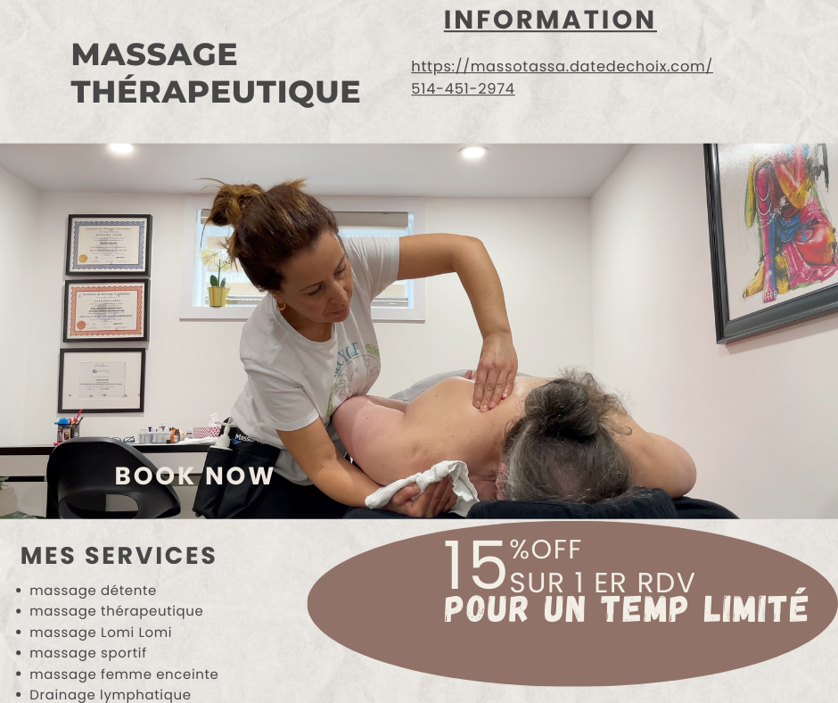 massotherapie laval | 260 7e Avenue, Laval, QC H7N 4J8, Canada | Phone: (514) 451-2974