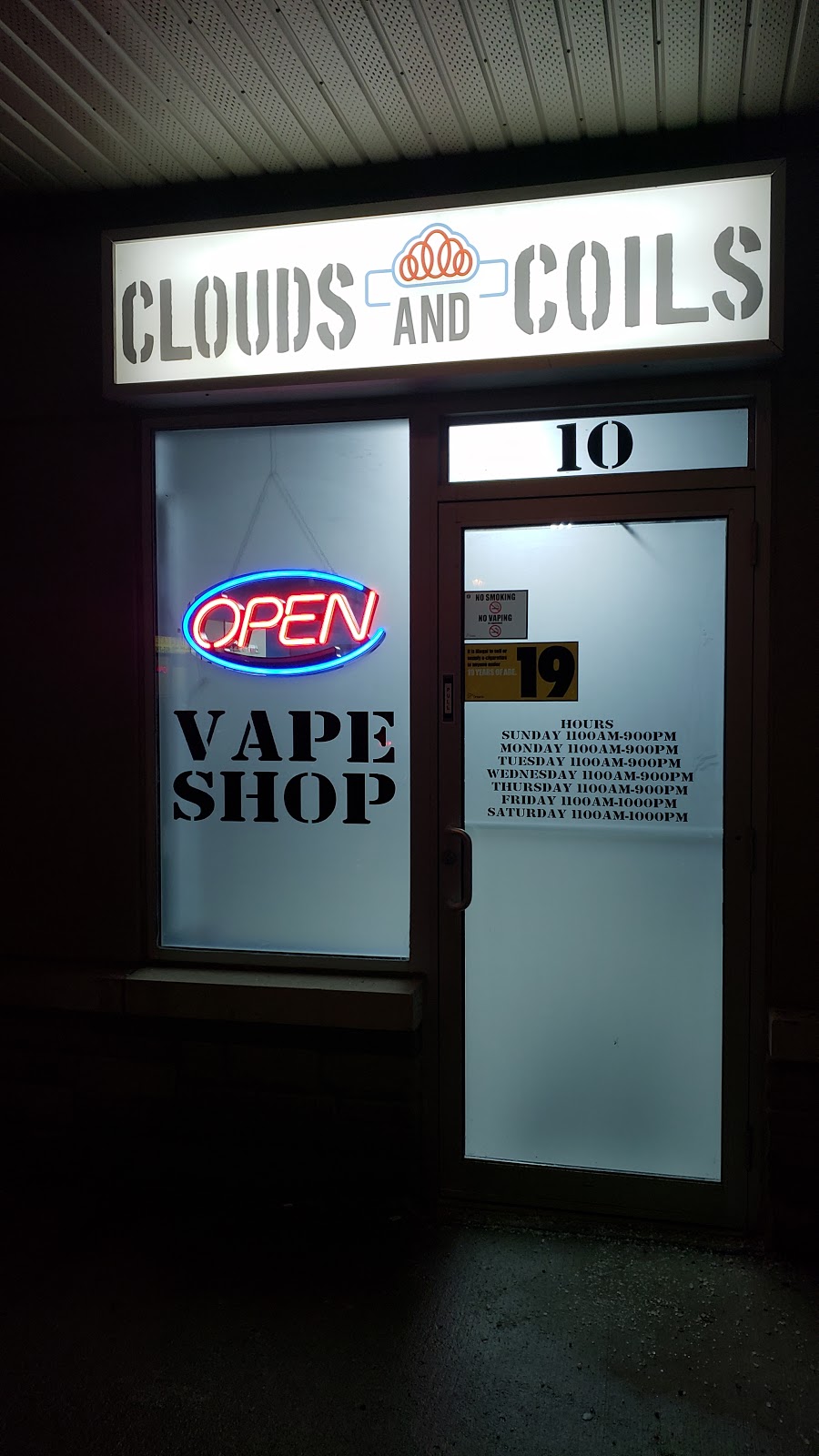 Clouds and Coils Vape Shop | 50 Sunnyvale Gate #10, Brampton, ON L6S 0C4, Canada | Phone: (905) 799-3553