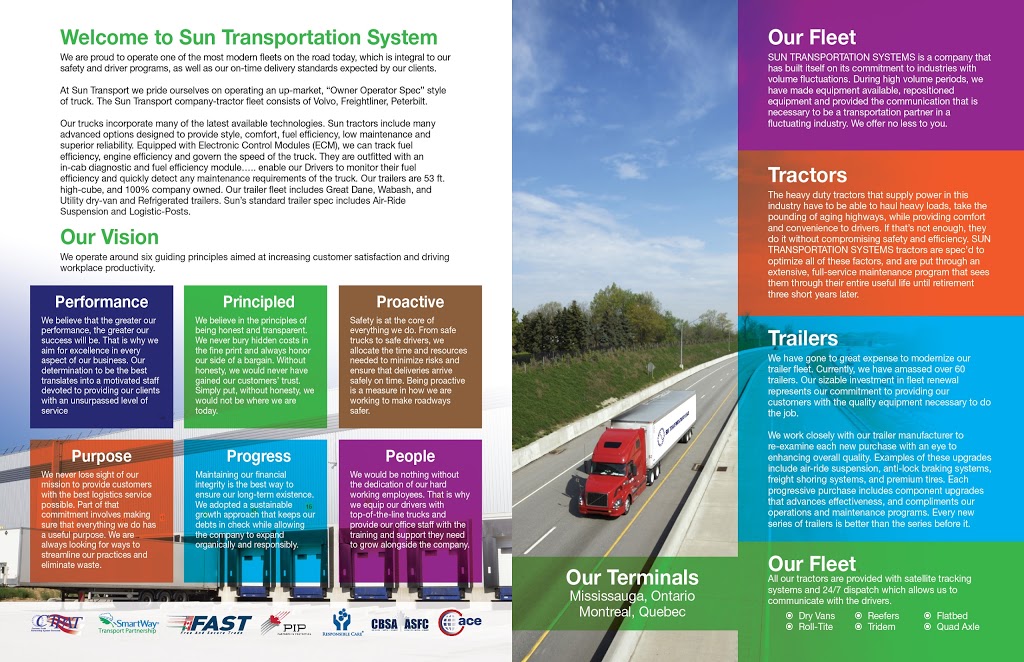 Sun Transportation Systems | 13930 Humber Station Rd, Bolton, ON L7E 0Y4, Canada | Phone: (905) 795-8991