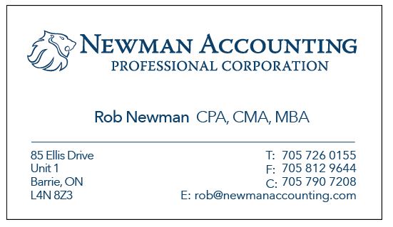 Newman Accounting Professional Corporation | 85 Ellis Dr, Barrie, ON L4N 8Z9, Canada | Phone: (705) 726-0155