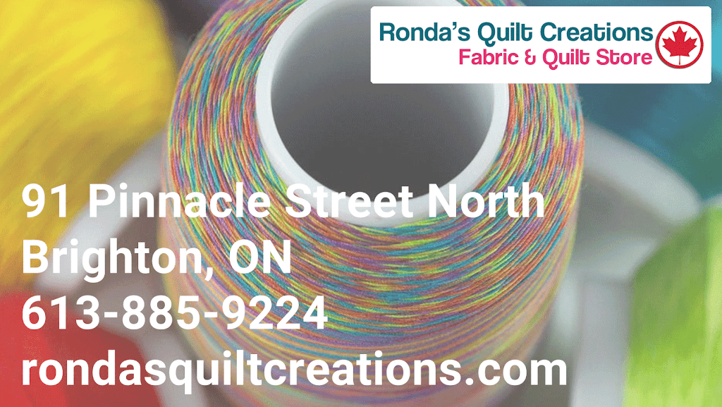 Rondas Quilt Creations | 91 Pinnacle St N, Brighton, ON K0K 1H0, Canada | Phone: (613) 885-9224