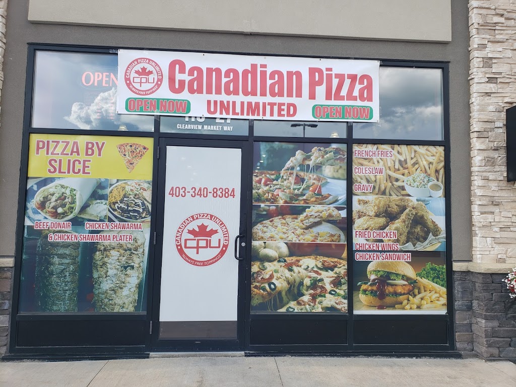 Canadian Pizza Unlimited and Sharwama Red Deer(clearview) | 27 Clearview Market Way #110, Red Deer, AB T4P 0M9, Canada | Phone: (403) 340-8384