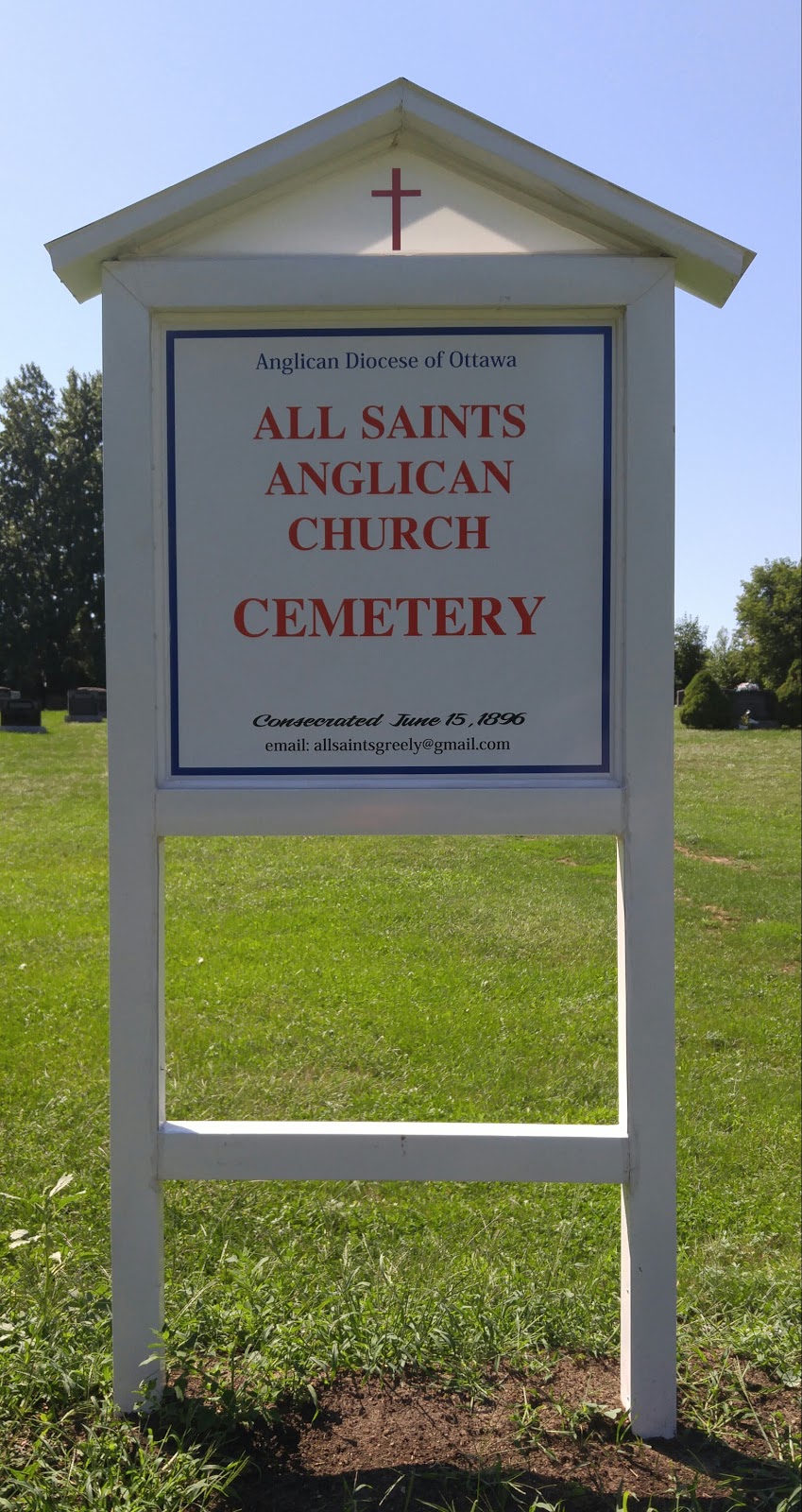 All Saints Anglican Cemetery | 7103 Parkway Rd, Greely, ON K4P 1N3, Canada