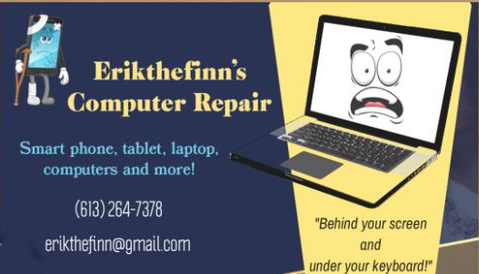 Erikthefinns Computer Repair | 546 Corrigan Rd, Bonnechere Valley, ON K0J 1T0, Canada | Phone: (613) 264-7378