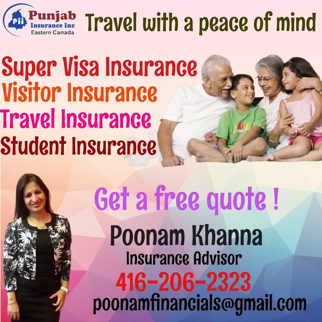 Poonam Khanna Insurance Advisor | 10 Wicklow Rd, Brampton, ON L6X 0J7, Canada | Phone: (416) 206-2323