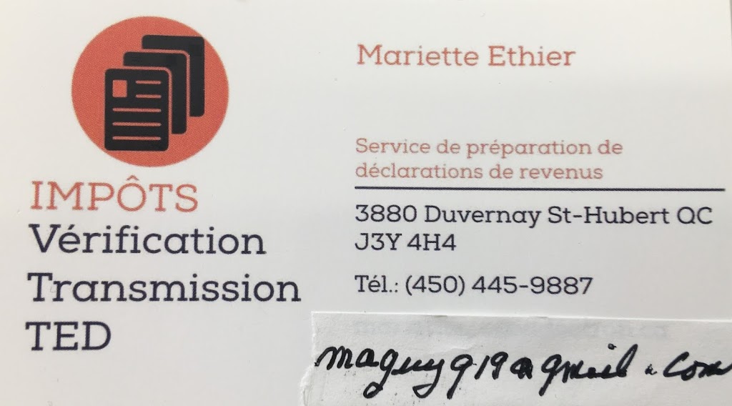 Mariette Ethier | 3880 Rue Duvernay, Saint-Hubert, QC J3Y 4H4, Canada | Phone: (450) 445-9887