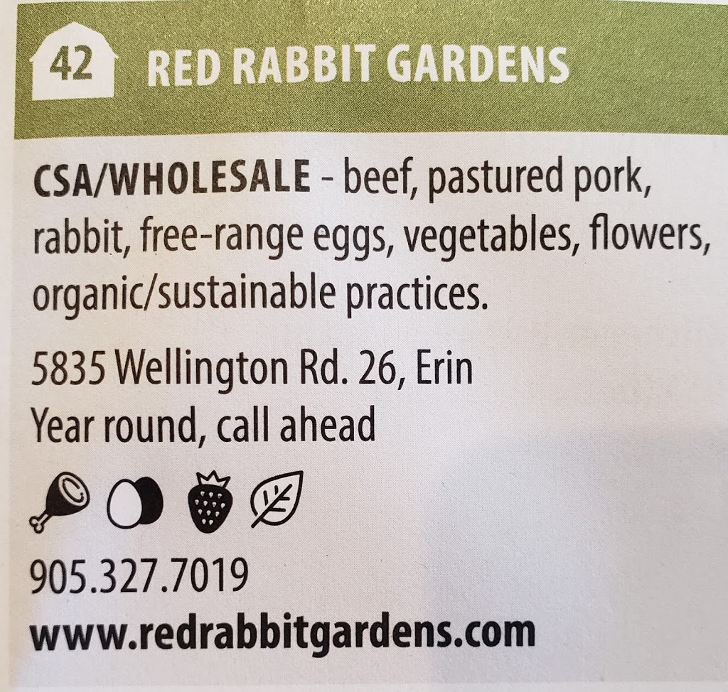 Red Rabbit Gardens | 5835 Wellington Rd 26, Erin, ON N0B, Canada | Phone: (905) 327-7019