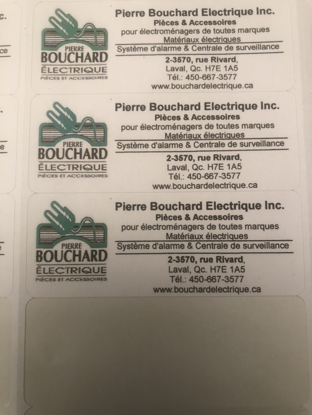 Bouchard Pierre Electrique Inc. | 1-3570 Rue Rivard, Laval, QC H7E 1A5, Canada | Phone: (450) 667-3577