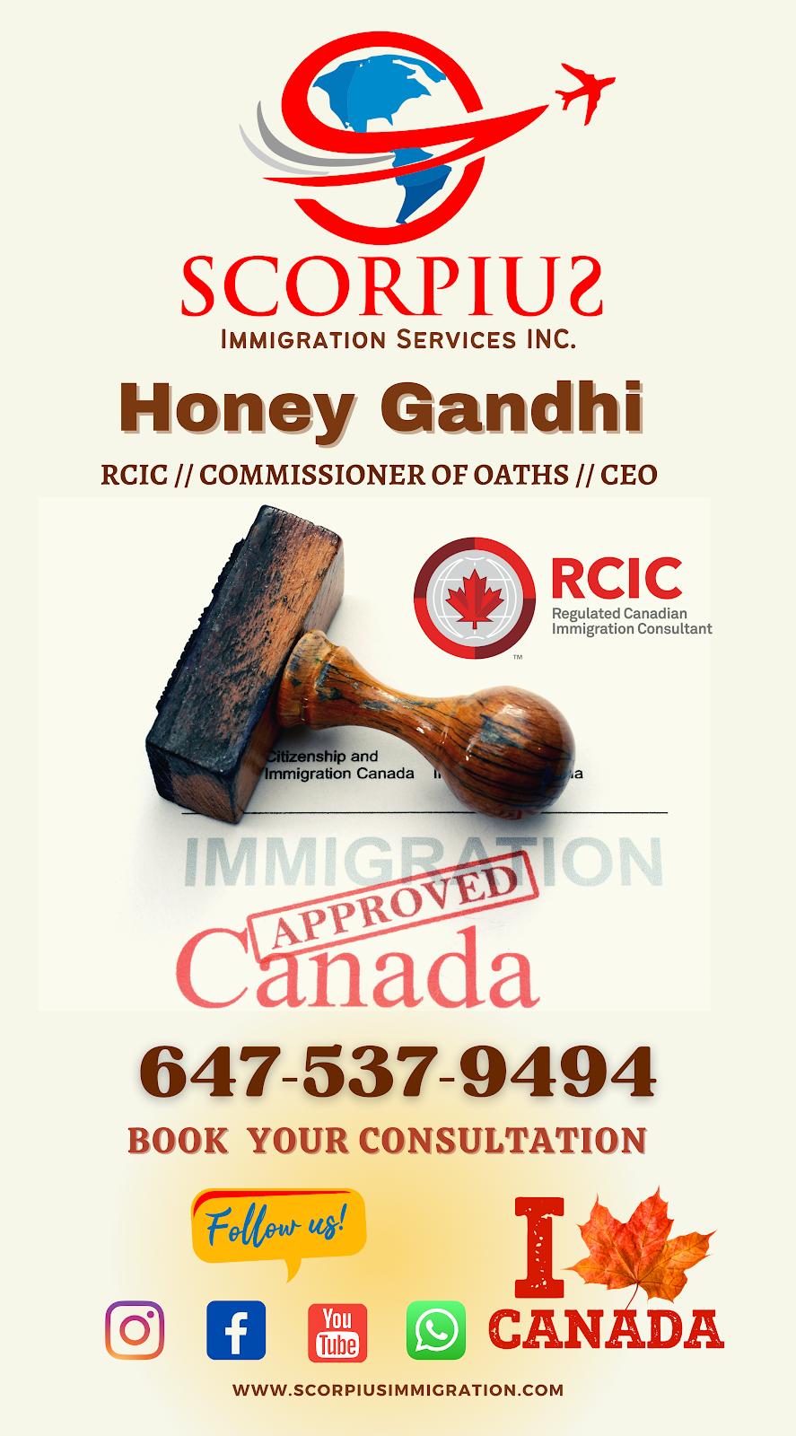 Scorpius Immigration Services Inc. | 900 Jamieson Pkwy Unit 12 ,Office 1, Cambridge, ON N3C 4N6, Canada | Phone: (647) 537-9494