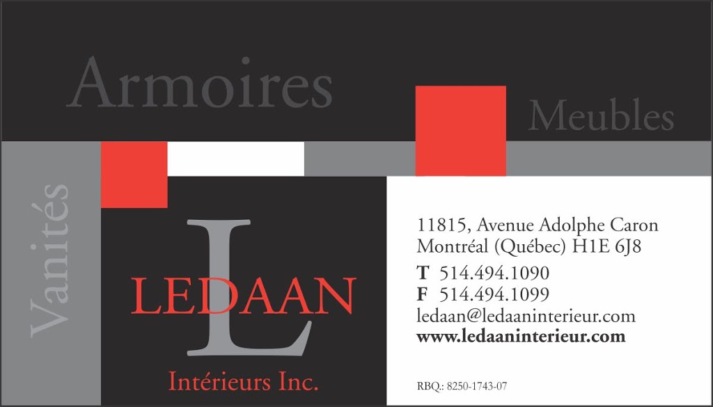 Ledaan Intérieurs | 11815 Avenue Adolphe Caron, Montréal, QC H1E 6J8, Canada | Phone: (514) 494-1090