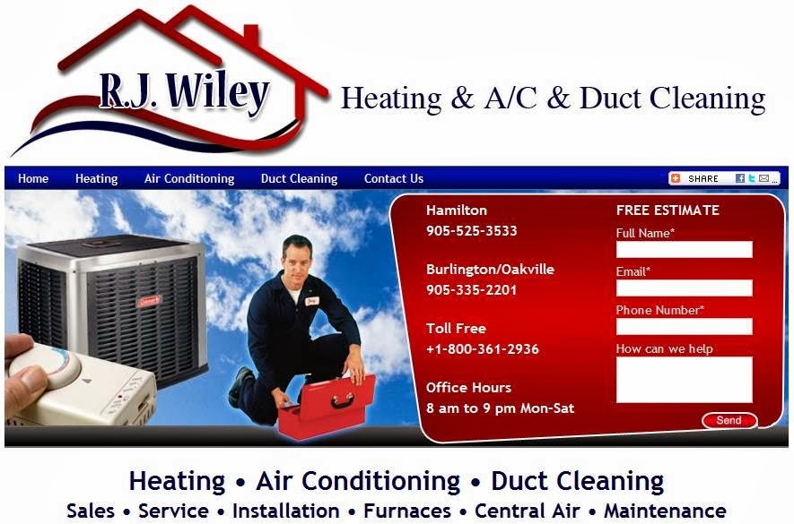 R. J. Wiley Heating & A/C & Duct Cleaning | 83 Kensington Ave S, Hamilton, ON L8M 3H1, Canada | Phone: (905) 525-3533