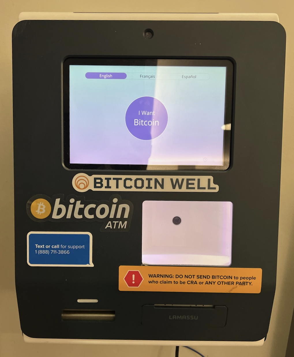 Bitcoin ATM by Bitcoin Well | 580 White Lake Rd, Arnprior, ON K7S 3G9, Canada | Phone: (888) 711-3866