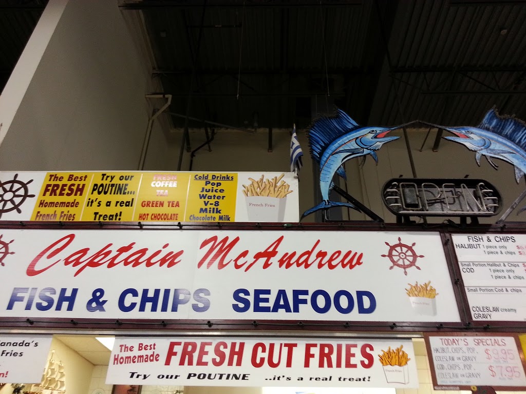 Captain McAndrew Fish & Chips | Food Court 1 Pickering Markets, 1400 Squires Beach Rd, Pickering, ON L1W 4B9, Canada | Phone: (289) 232-8969