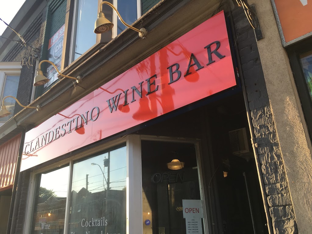 Clandestino Wine Bar | 1592 Queen St W, Toronto, ON M6R 1A8, Canada | Phone: (416) 792-2494