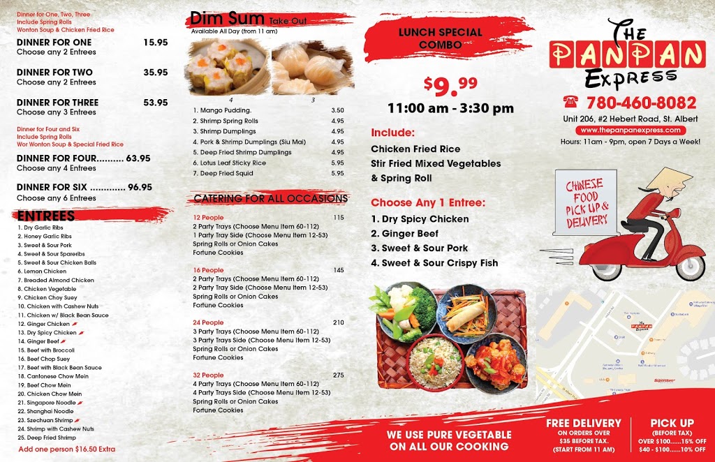 The Pan Pan Express | Unit 206,#2, Hebert Rd, St. Albert, AB T8N 5T8, Canada | Phone: (780) 460-8082