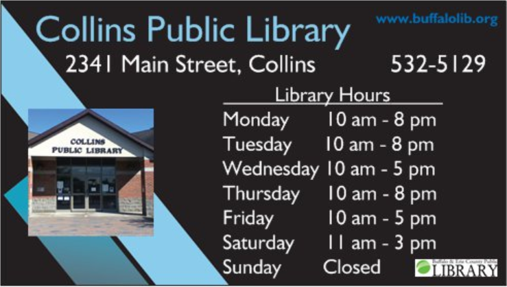 Collins Public Library | 2341 Main St, Collins, NY 14034, USA | Phone: (716) 532-5129