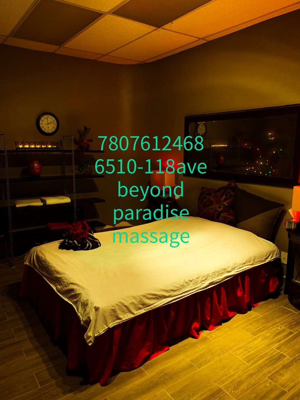 Beyond Paradise Massage | 6510 118 Ave NW, Edmonton, AB T5W 1G6, Canada | Phone: (780) 761-2468