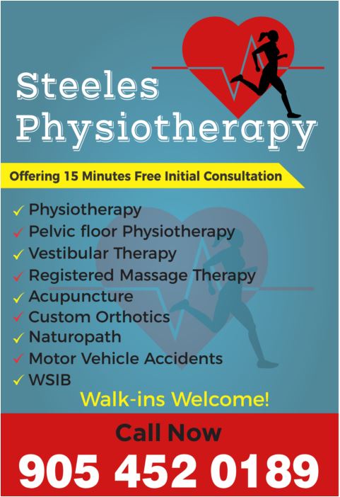 Steeles Physiotherapy | 7955 Financial Dr #4B, Brampton, ON L6Y 0J8, Canada | Phone: (905) 452-0189