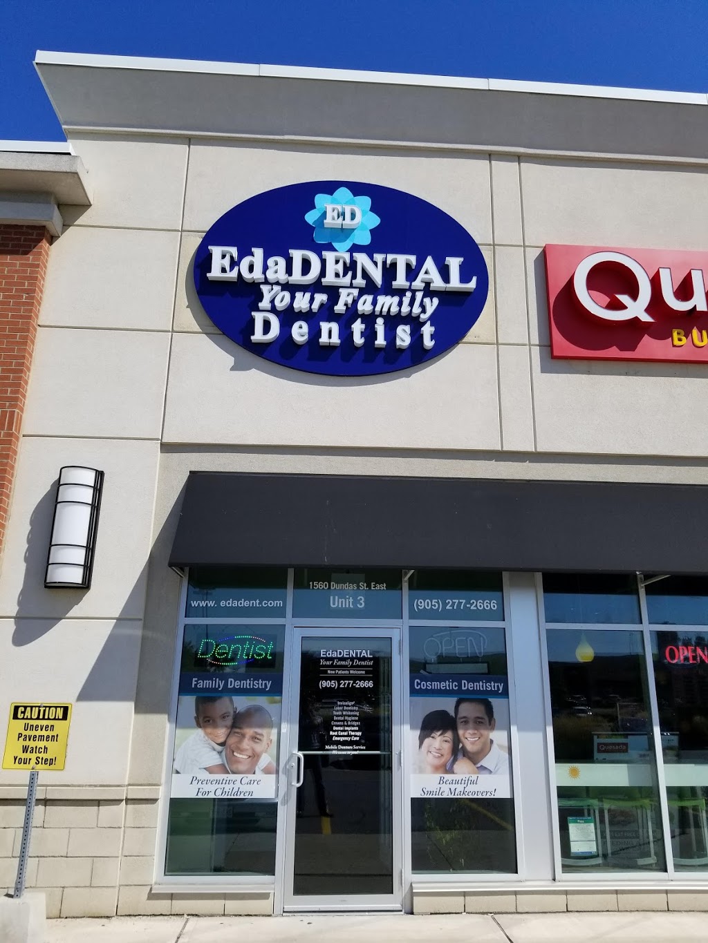 EdaDENTAL | 1560 Dundas St E Unit 3, Mississauga, ON L4X 1L4, Canada | Phone: (905) 277-2666