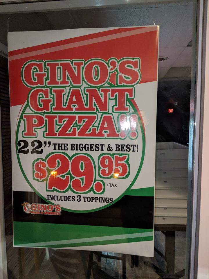 Ginos Pizza & Spaghetti Harrowsmith | 4937 Road 38, Harrowsmith, ON K0H 1V0, Canada | Phone: (613) 507-2929