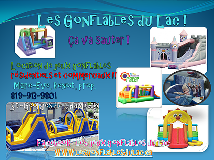 Les Gonflables du Lac | 270 211e Avenue, Saint-Georges, QC G9T 7H8, Canada | Phone: (819) 913-9801