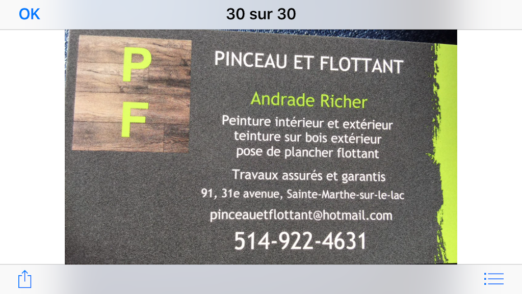 Pinceau et flottant | 91 31e Av, Sainte-Marthe-sur-le-Lac, QC J0N 1P0, Canada | Phone: (514) 922-4631