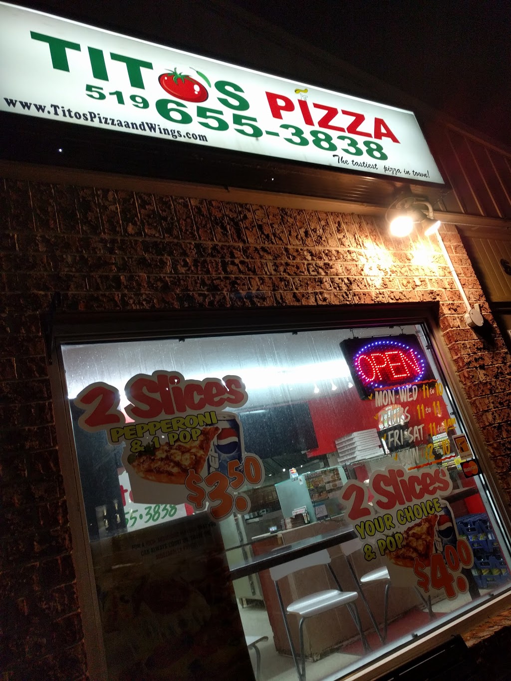 TITOS PIZZA | 69 Woodstock St S, Tavistock, ON N0B 2R0, Canada | Phone: (519) 655-3838