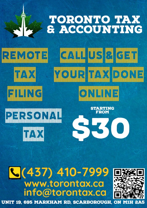 Toronto Tax & Accounting Solutions Inc | 695 Markham Rd #19, Scarborough, ON M1H 2A5, Canada | Phone: (647) 829-4196