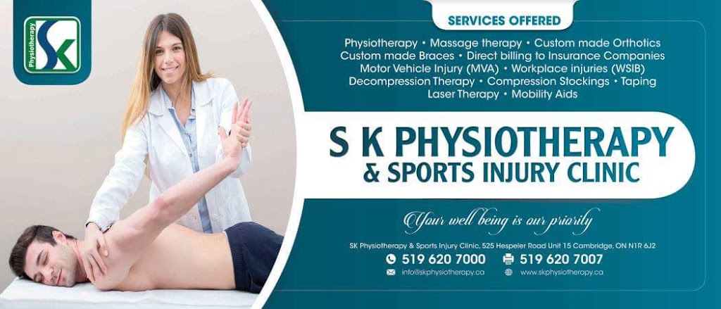 SK Physiotherapy & Sports Injury Clinic | Massage Therapy Cambri | 460 Hespeler Rd Unit 106, Cambridge, ON N1R 0E3, Canada | Phone: (519) 620-7000