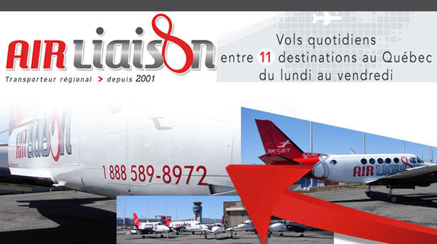 Air Liaison | 607 6e Avenue de lAéroport, Québec, QC G2G 2T4, Canada | Phone: (888) 589-8972