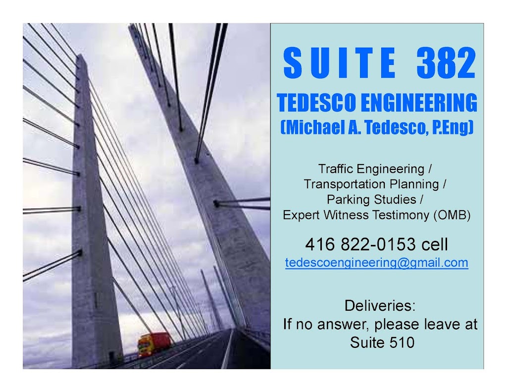 Tedesco Engineering | 20 De Boers Dr #382, North York, ON M3J 0H1, Canada | Phone: (416) 822-0153