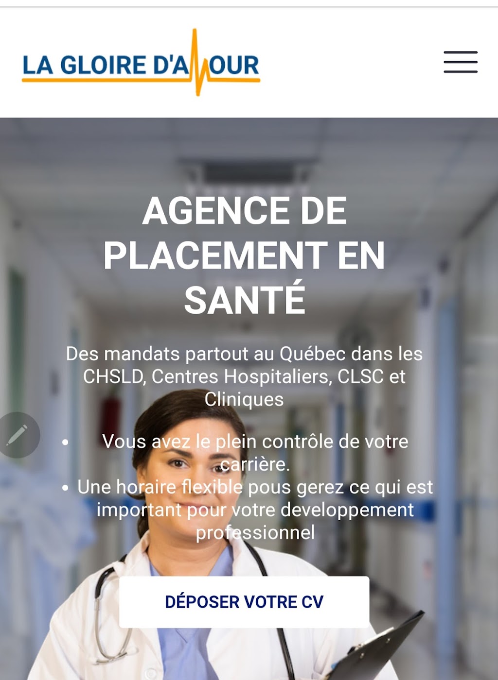 La Gloire dAmour Inc. ( Agence de placement en santé) | 221 Rue des Erables, Lavaltrie, QC J5T 2X8, Canada | Phone: (514) 378-7821