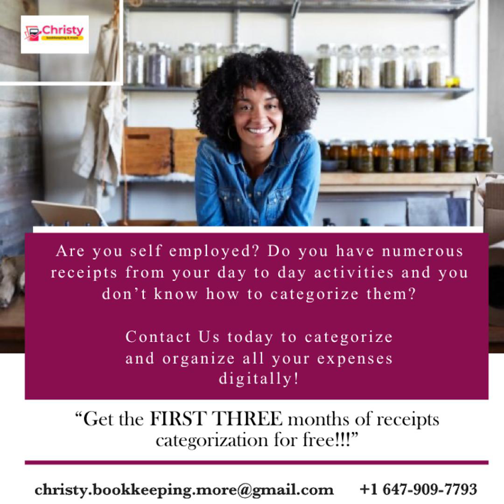 Christy Bookkeeping and more | 46 Leduc Dr #2, Etobicoke, ON M9W 2A9, Canada | Phone: (647) 909-7793