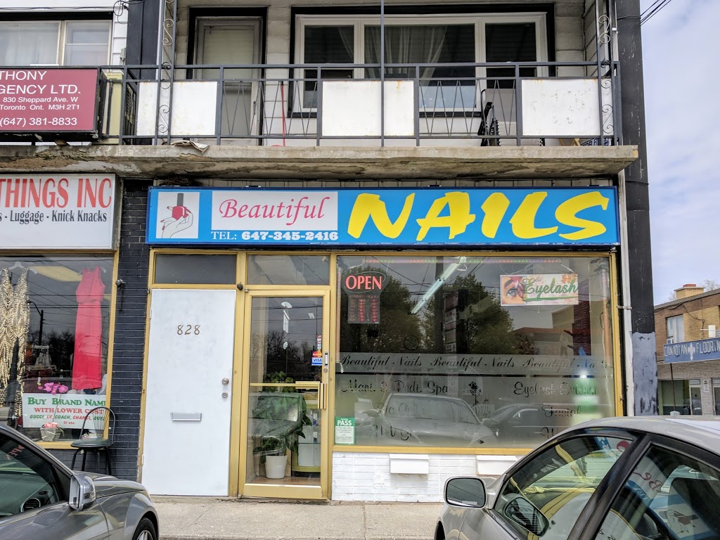 Beautiful Nails | 828 Sheppard Ave W, North York, ON M3H 2T1, Canada | Phone: (647) 345-2416