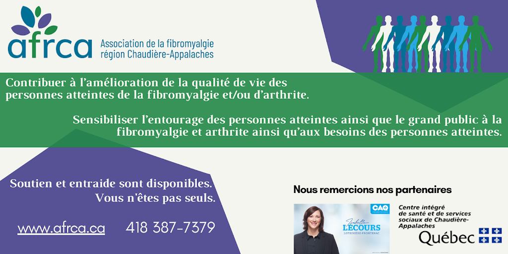 Association de la fibromyalgie région Chaudière-Appalaches | 1017 Bd Vachon N #104A, Sainte-Marie, QC G6E 1M3, Canada | Phone: (418) 387-7379