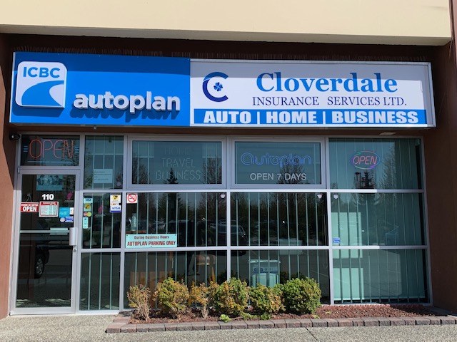 Cloverdale Insurance Services Ltd. - ICBC Autoplan Agency (Surre | 110, 17767 64 Ave, Surrey, BC V3S 1Z2, Canada | Phone: (604) 575-2222