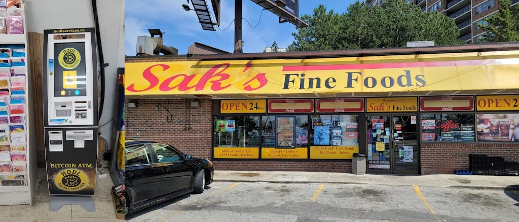 HODL Bitcoin ATM - Saks Fine Foods | 1677 OConnor Dr, North York, ON M4A 1W5, Canada | Phone: (416) 840-5444