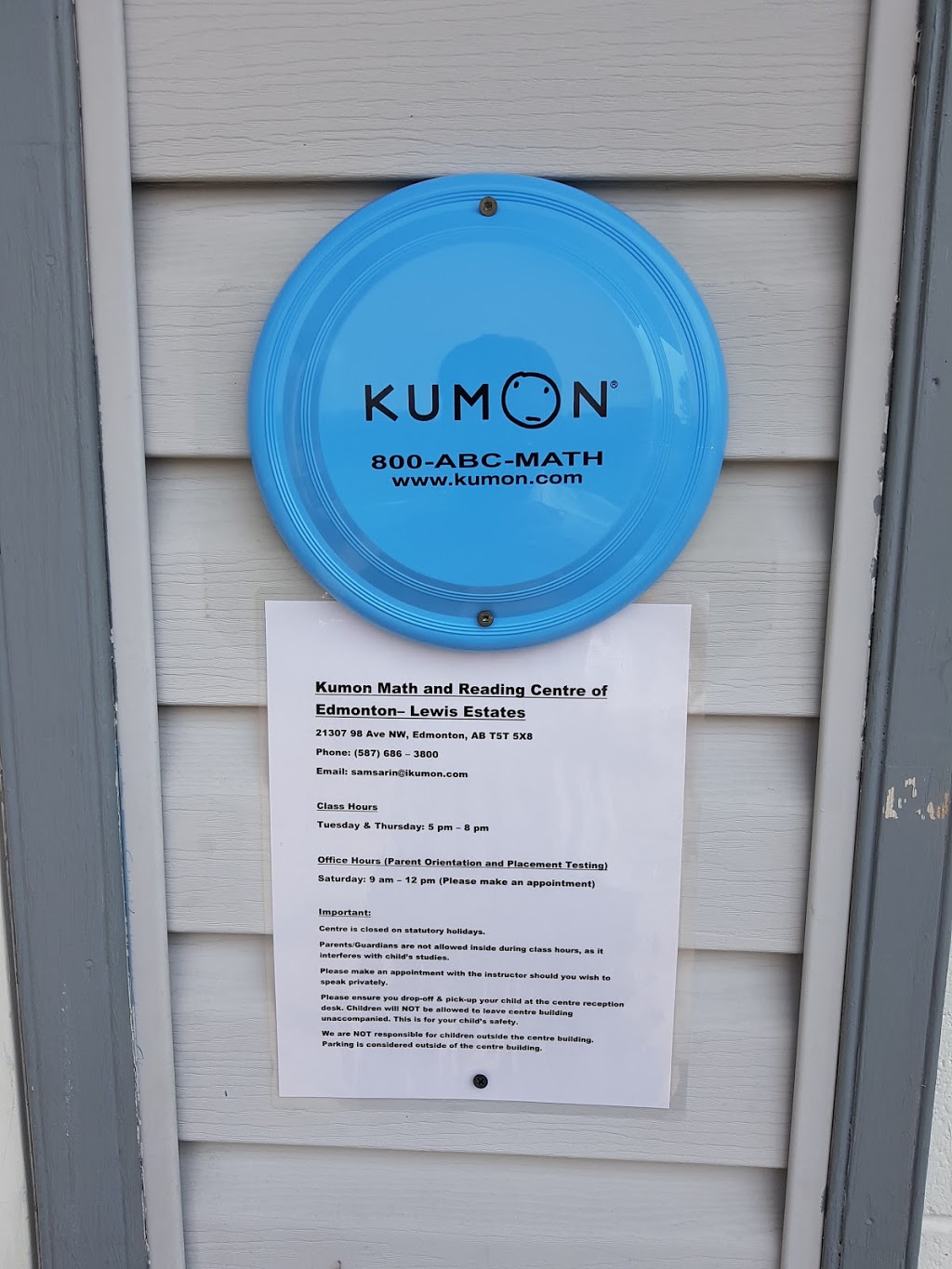 Kumon Math & Reading Centre | 21307 98 Ave NW, Edmonton, AB T5T 5X8, Canada | Phone: (587) 686-3800