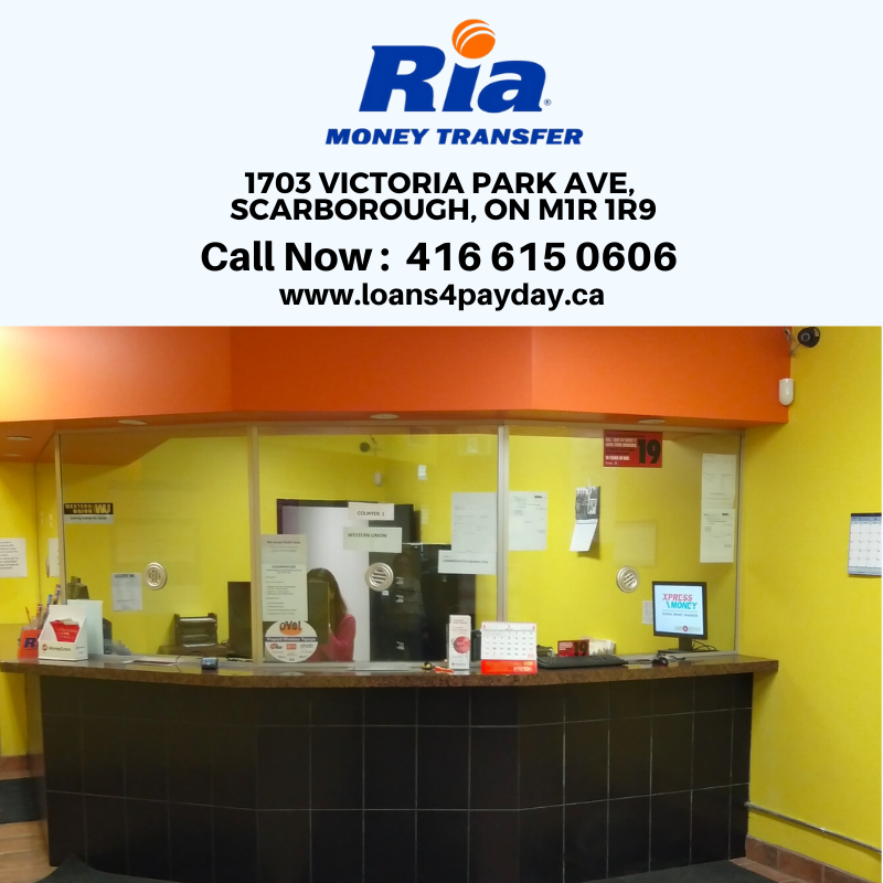 RIA MONEY TRANSFER | 1703 Victoria Park Ave, Scarborough, ON M1R 1R9, Canada | Phone: (416) 615-0606