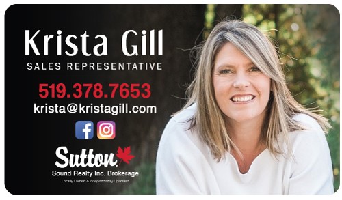 Krista Gill SUTTON-SOUND REALTY INC. Brokerage | 28 Yonge St N, Tara, ON N0H 2N0, Canada | Phone: (519) 378-7653