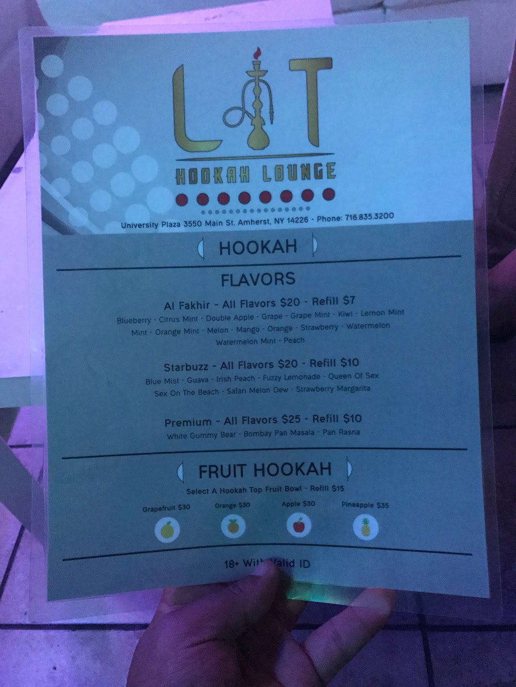 Lit Hookah Lounge | 3550 Main St, Amherst, NY 14226, USA | Phone: (716) 835-3200