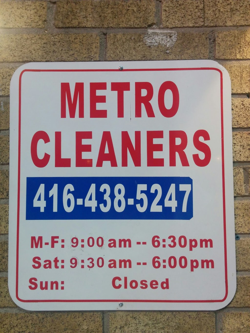 Metro Cleaners | 3254 Lawrence Ave E, Scarborough, ON M1H 1A4, Canada | Phone: (416) 438-5247